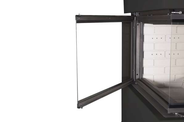 Камин Родос 900 ЧЕРНЫЙ, шамот белый в Бресте