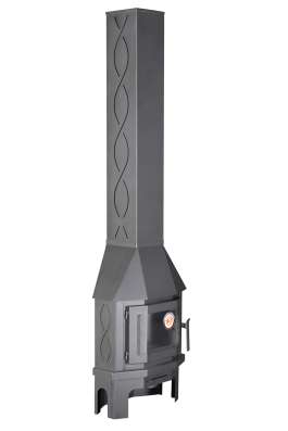 Камин Бавария Мюнхен пристенно-угловой МИНИ графит в Бресте