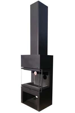 Камин МАДРИД на дровнике черный шамот в Бресте