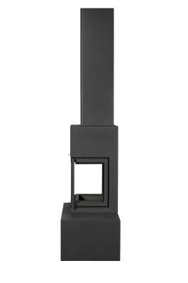 Камин МАДРИД на дровнике Гигант слева черный\белый шамот в Бресте