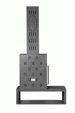 Камин МАДРИД на дровнике Гигант справа черный\белый шамот в Бресте