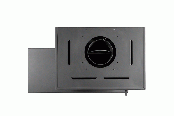 Камин МАДРИД на дровнике Гигант справа черный\белый шамот в Бресте