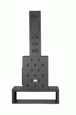 Камин МАДРИД на дровнике Гигант центральный черный\белый шамот в Бресте