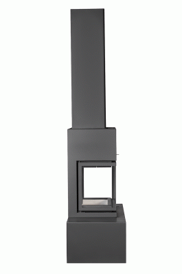 Камин МАДРИД на дровнике Гигант центральный черный\белый шамот в Бресте