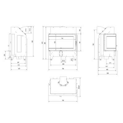 Каминная топка ILDNORD MALMO в Бресте