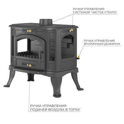 Печь-камин Везувий KZ-14РS Антрацит в Бресте