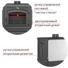 Печь-камин Везувий LV-12РS Антрацит в Бресте