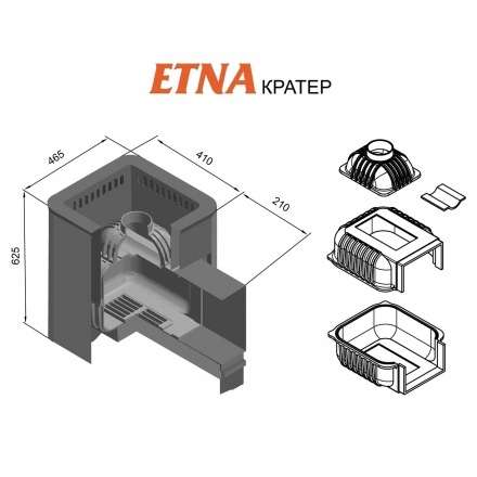 Печь для бани Этна Магма 18 (ДТ-4) в Бресте