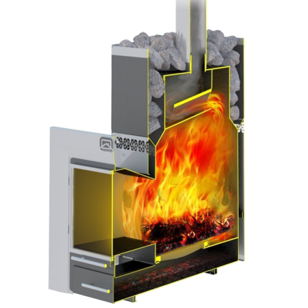 Печь для бани Теплодар Русь-12 ЛНЗП Профи Панорама в Бресте