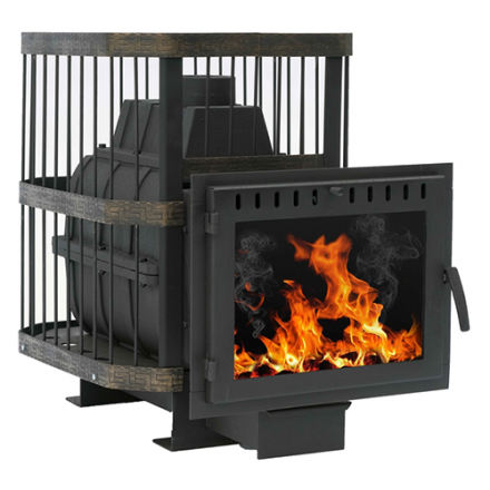 Печь банная Сибирь-24 (панорамное стекло, сетка квадрат) в Бресте