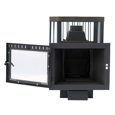 Печь банная Сибирь-24 (панорамное стекло, сетка квадрат) в Бресте