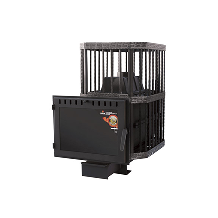 Печь банная Сибирь-24 (панорамное стекло, сетка квадрат) в Бресте