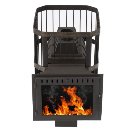 Печь банная Сибирь-24 (панорамное стекло, сетка квадрат) в Бресте