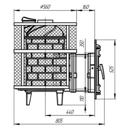 Банная печь ProMetall Атмосфера-М мини сетка в Бресте