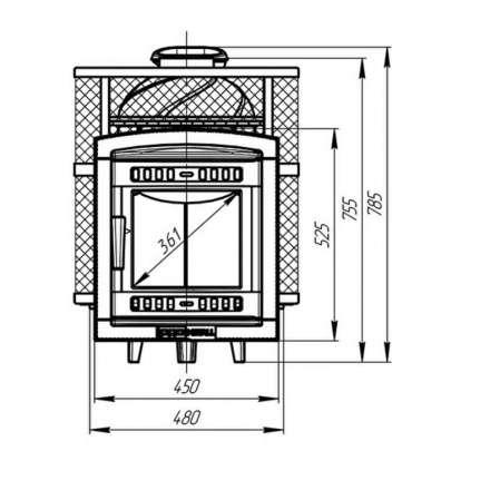 Банная печь ProMetall Атмосфера-М мини сетка в Бресте
