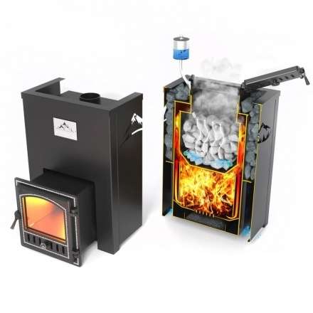 Печь для бани Везувий Эверест Inox 20 (205) под облицовку в Бресте