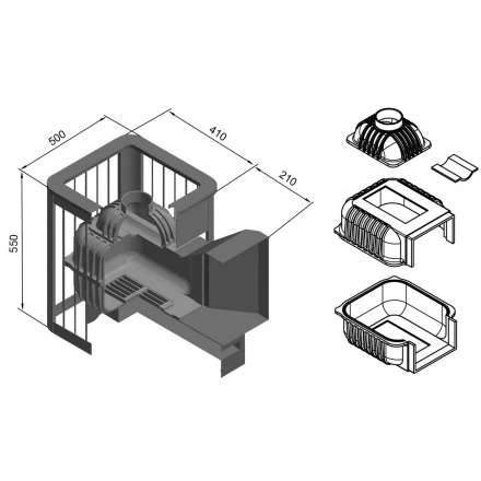 Печь для бани Этна Магма 14 (ДТ-3) в Бресте