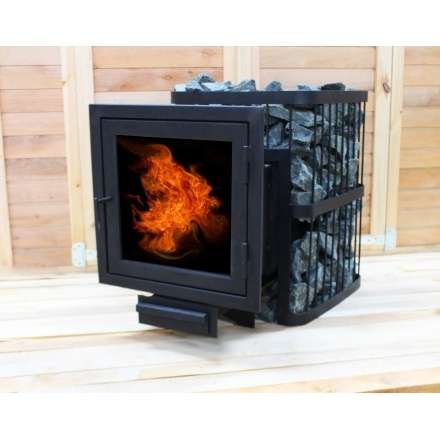 Печь банная ComfortProm РЕТРО СТАЛЬ 8 мм панорама 20 м3 в Бресте