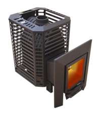 Банная печь Пегас 16 стекло нерж сетка премиум в Бресте