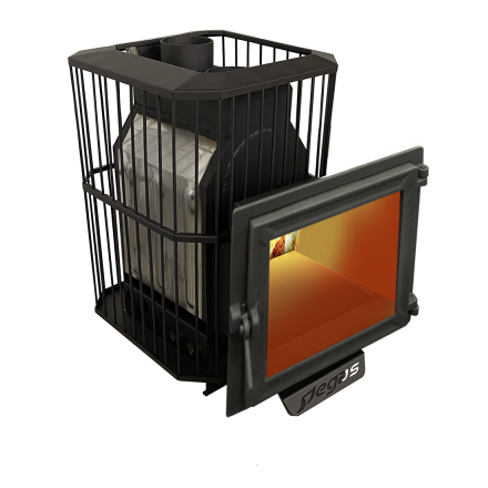 Банная печь Пегас 16 панорама нерж сетка фото в Бресте