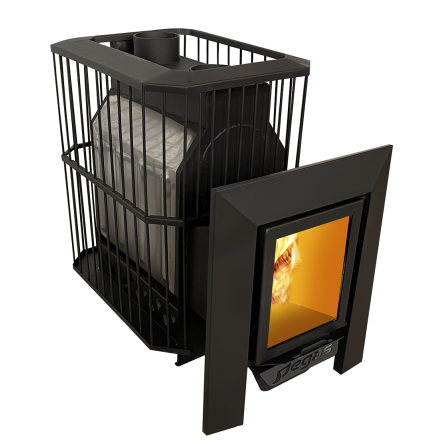 Банная печь Пегас 26 нерж со стеклом сетка фото в Бресте