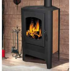 Стальная печь-камин со стеклом Бавария Эко угловая с плитой одна конфорка фото  в Бресте