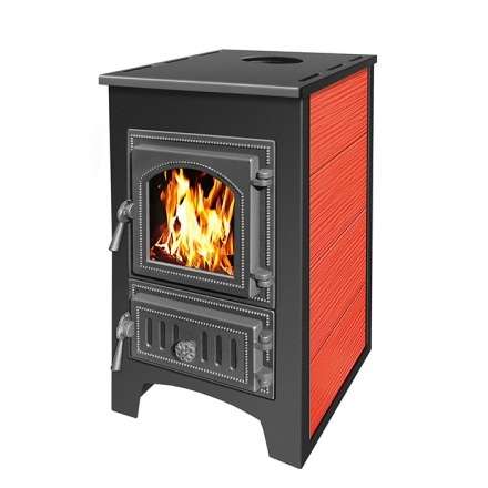Печь-камин Везувий ПК-01 (270) красная 9 кВт Амазонка бай фото в Бресте