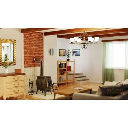 Купить Печь-камин Печь-камин ProMetall Бахта (черная) чугун в Бресте Амазонка бай фото в Бресте