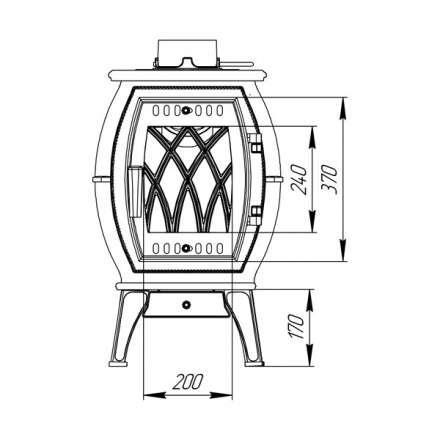 Купить Печь-камин Печь-камин ProMetall Бахта (черная) чугун в Бресте Амазонка бай фото в Бресте