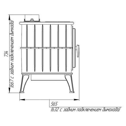 Купить Печь-камин Печь-камин ProMetall Бахта (черная) чугун в Бресте Амазонка бай фото в Бресте