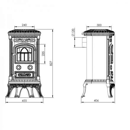 Купить Печь-камин Печь-камин NORDflam Plato чугун в Бресте Амазонка бай фото в Бресте