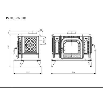 Купить Печь-камин Kawmet P7 LB в интерьере чугунный в Бресте в Бресте
