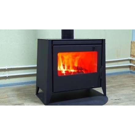 Печь-камин стальная со стеклом Бавария 12 фото в интерьере в Бресте