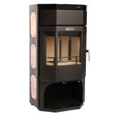 Стальной популярный камин с отделкой шамотом Сибирь 12 фото в Бресте