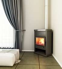 Стальной недорогой камин Теплодар ОВ-120 (угловой) фото в Бресте