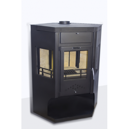 Стальной камин Сибирь 15 с дровницей фото в Бресте