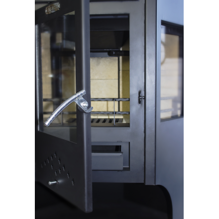 Стальной недорогой камин Сибирь 15 с дровницей фото в Бресте