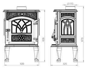 Недорогой камин Сибирь 7 чугунная фото в Бресте