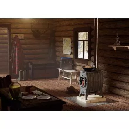 Купить Печь-камин Печь-камин ProMetall Бахта (серая) чугун в Бресте Амазонка бай фото в Бресте