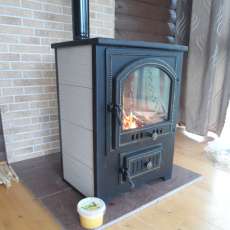 Купить Печь-камин Везувий ПК-01 (205) c плитой бежевая 12 кВт в Бресте в Бресте