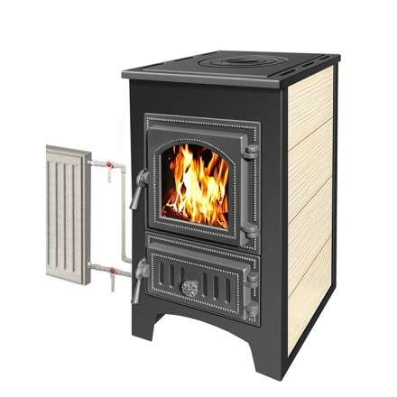 Печь-камин Везувий ПК-01 (270) с плитой и т/о бежевая 9 кВт купить в Бресте