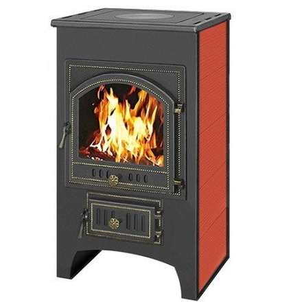 Печь-камин Везувий ПК-02 (205) с плитой красная 12 кВт Амазонка бай фото в Бресте