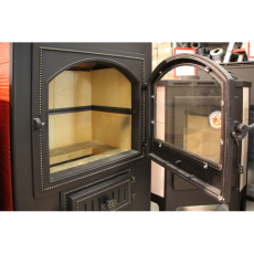 Купить Печь-камин Везувий ПК-02 (205) с плитой красная 12 кВт в Бресте в Бресте