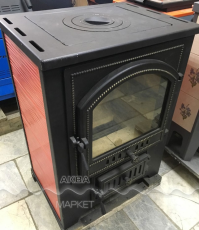 Купить Печь-камин Везувий ПК-01 (205) c плитой красная 12 кВт в Бресте в Бресте