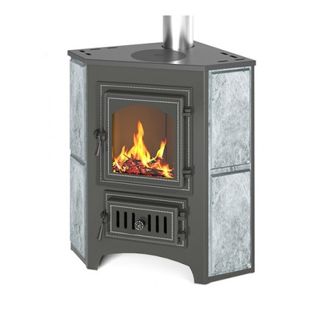 Печь-камин Везувий ПК-01 (220) с конфоркой угловой талькохлорит Амазонка бай фото в Бресте