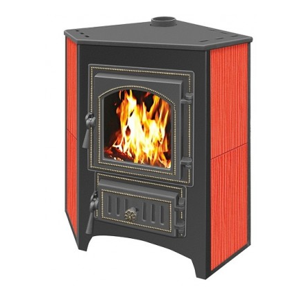 Печь-камин Везувий ПК-01 (220) угловой красный 9 кВт Амазонка бай фото в Бресте