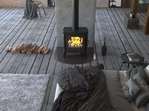 Купить чугунный Печь-камин EVEREST S13 в Бресте фото в интерьере в Бресте