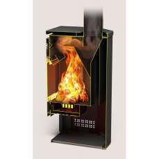 Стальной камин со стеклом Теплодар Кадриль фото в Бресте
