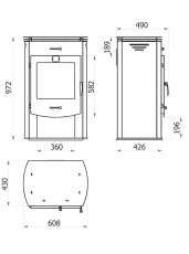 Недорогой печь-камин Теплодар Танго фото габариты в Бресте