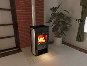 Стальной камин со стеклом Теплодар Танго фото в Бресте